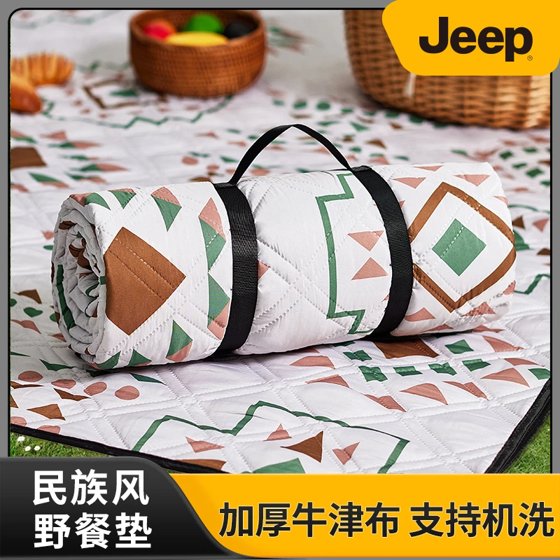 JEEP/吉普户外野餐垫防潮垫地垫春游野外防水露营便携垫子加厚