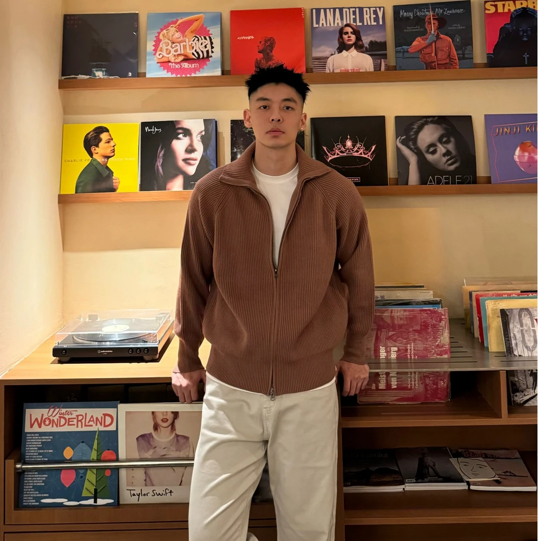 【NIXUNICO】设计感极简立领开口双拉链针织休闲百搭上衣