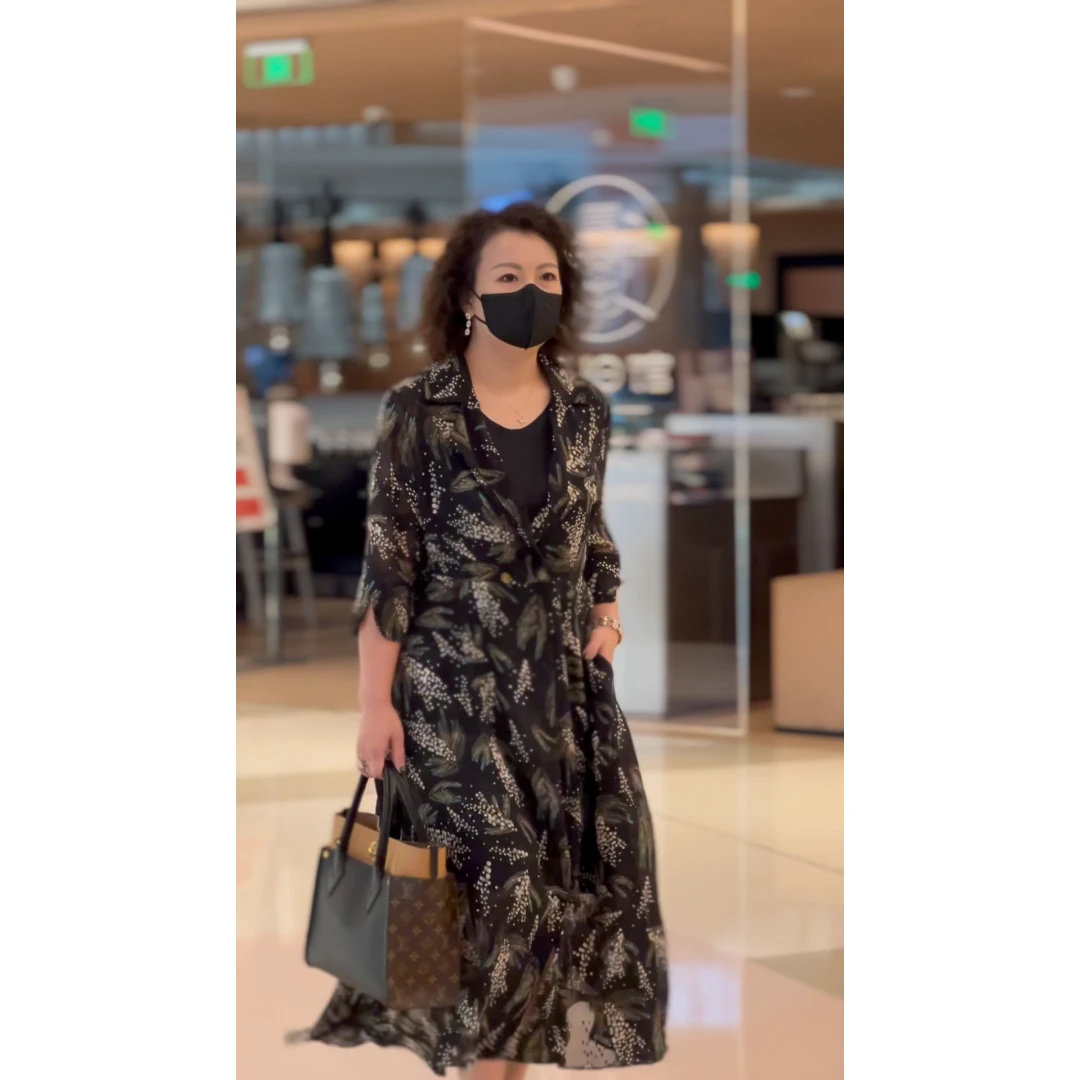 Juerun/觉闰【绿野仙踪】风衣裙轻奢气质宽松时尚印花 2BY013