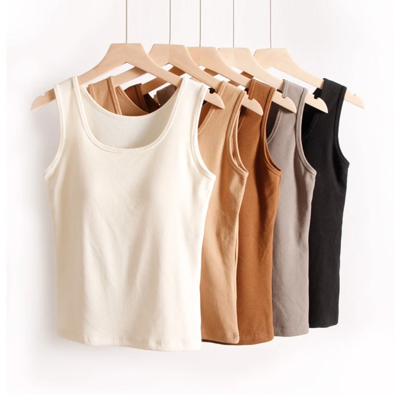 双宫蚕丝乳胶背心亲肤舒适免穿文胸背心内里保暖秋冬打底衫无袖