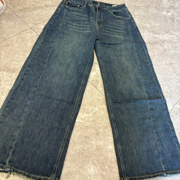 【毛毛家™】 高腰显瘦垂感阔腿裤 89239