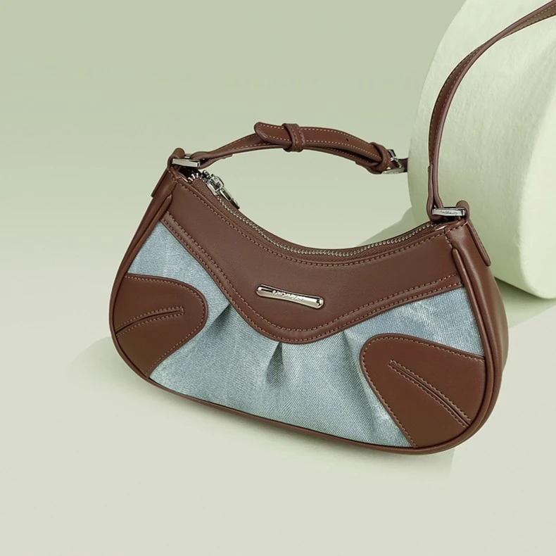 稻草人新月包女通勤斜挎包高级感单肩包2025新款休闲小众设计女包