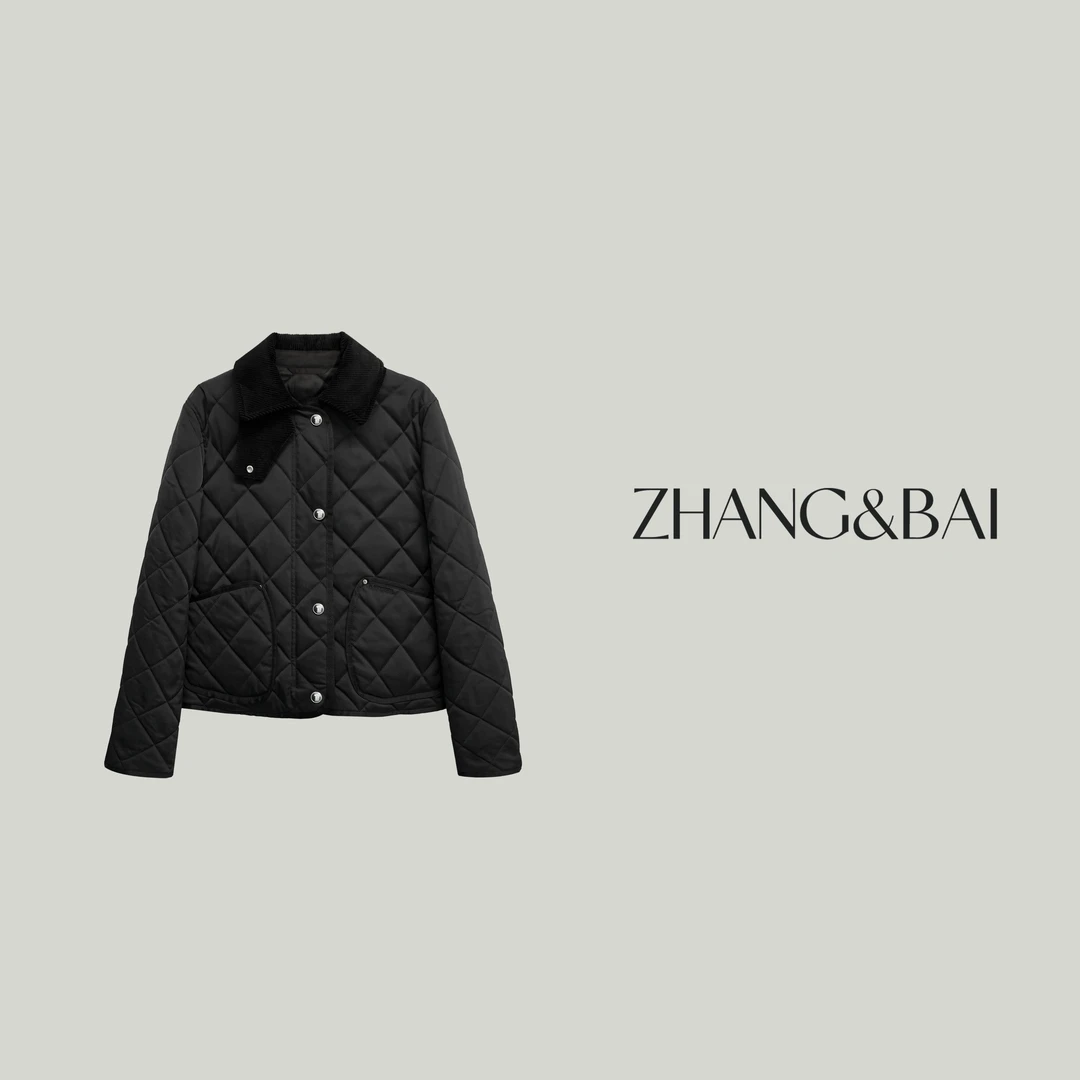 zhang&bai25&SS |Stardust crush【CF菱格纹】奢品高端黑金短外套