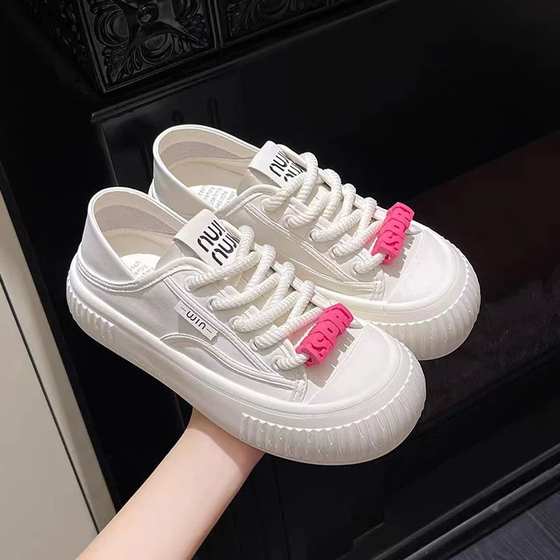 【前男友一号】8803-1小白鞋女潮流复古透气轻便时尚软底饼干板鞋