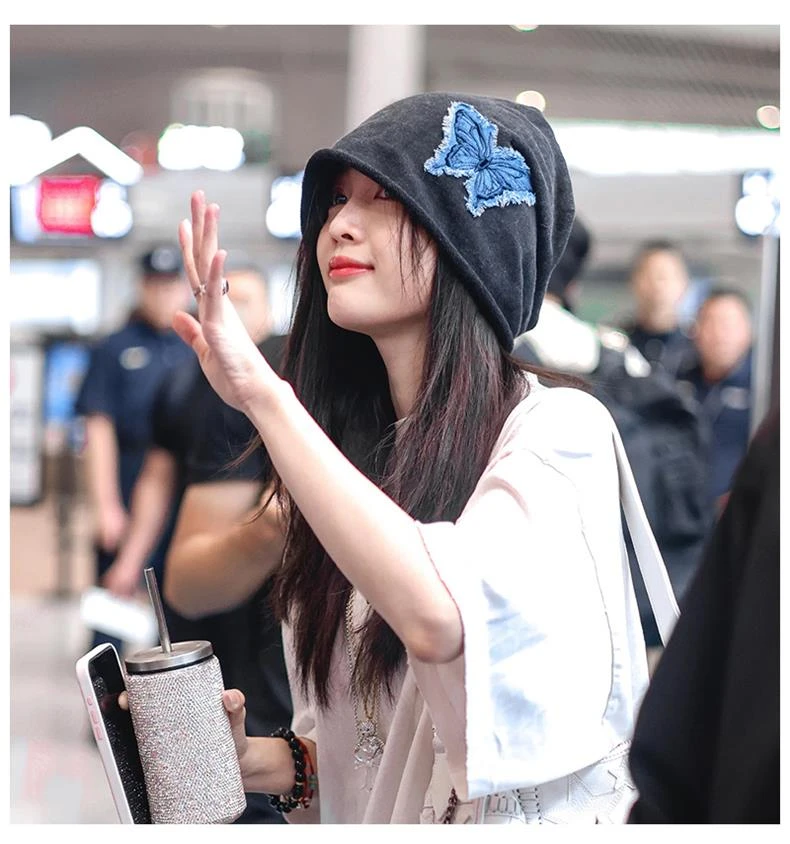 吴宣仪同款慵懒风大头围堆堆帽子时尚百搭显脸小气质包头帽冷帽