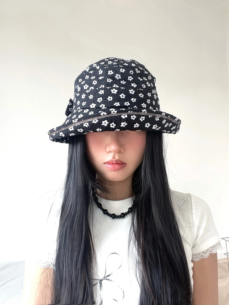可爱碎花夏天遮阳帽透气太阳帽女防紫外线渔夫帽帽子女夏天时尚