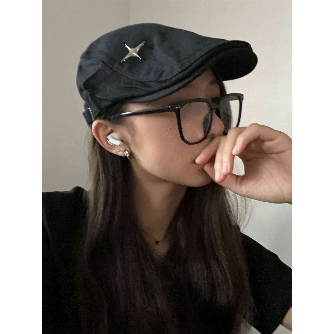 ins小众设计款复古前进帽日系暗黑风情侣韩版百搭时尚女款帽子