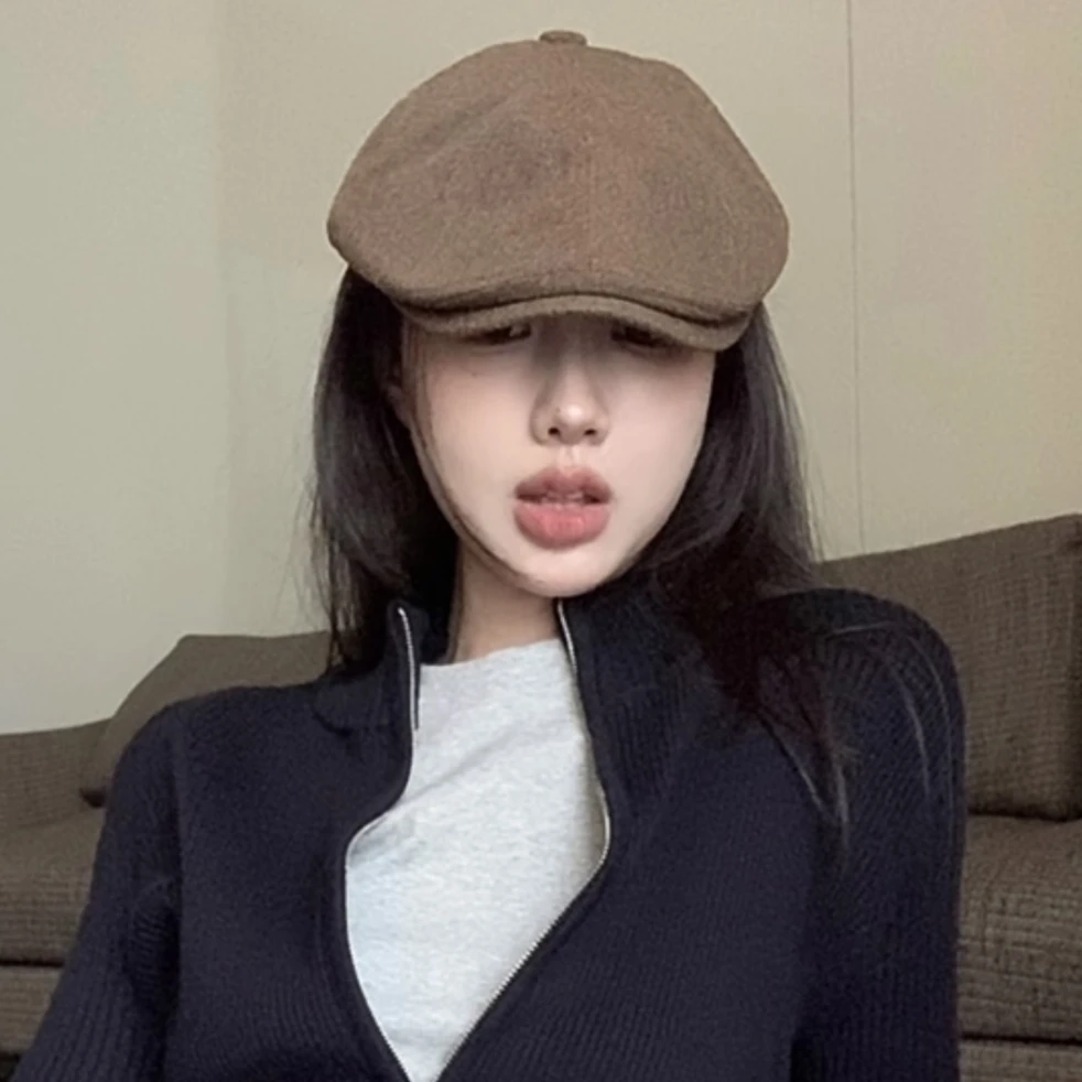 【美拉德穿搭】日系棉麻咖啡色复古前进帽博主同款可调节老爹帽秋季