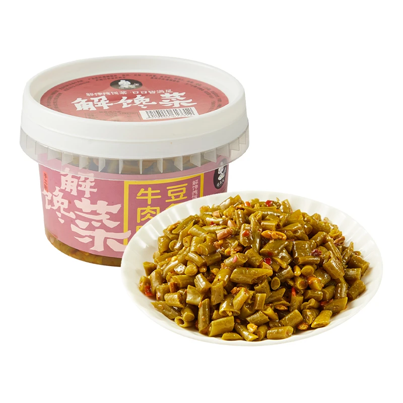 泡菜戈豆角牛肉味400克古法腌制肉香四溢鲜嫩爽脆开盖即食下酒菜