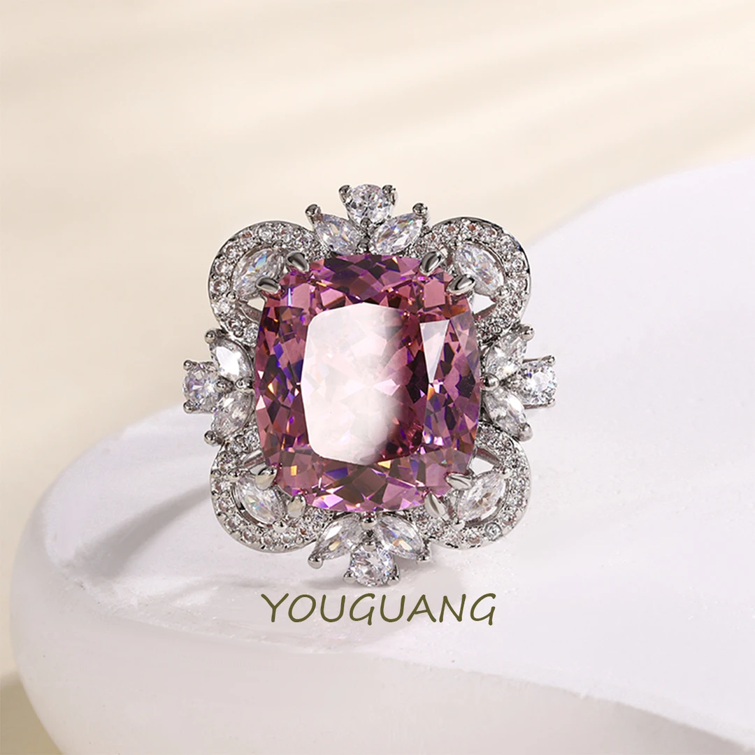 【有光饰品】006戒指轻奢气质时尚 干枯玫瑰色