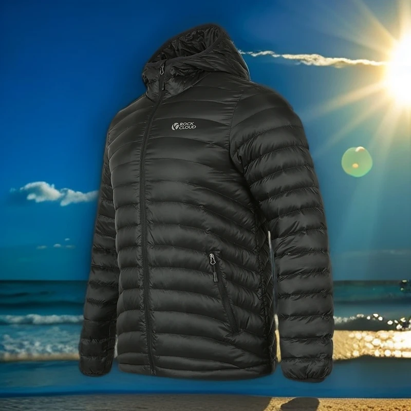 RockCloud/岩云【直播】秋冬防风保暖轻薄男士短款鹅绒羽绒服薄款