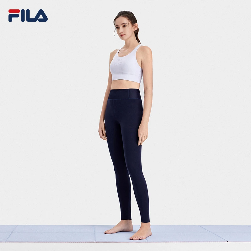 FILA 斐乐女装针织打底裤夏季款紧身百搭瑜伽健身长裤A11W321604F
