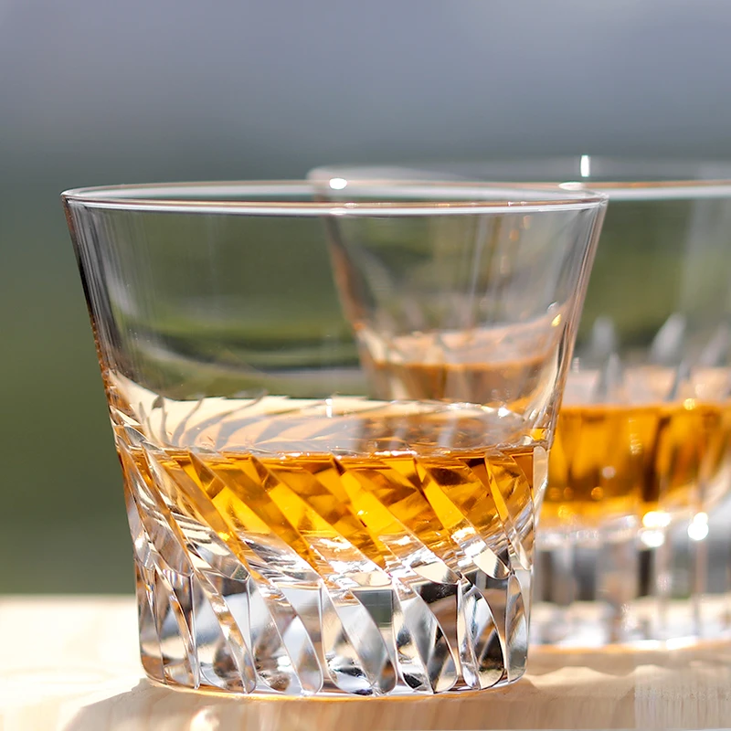 生命之光切子手工威士忌无铅水晶玻璃酒杯家用个性创意