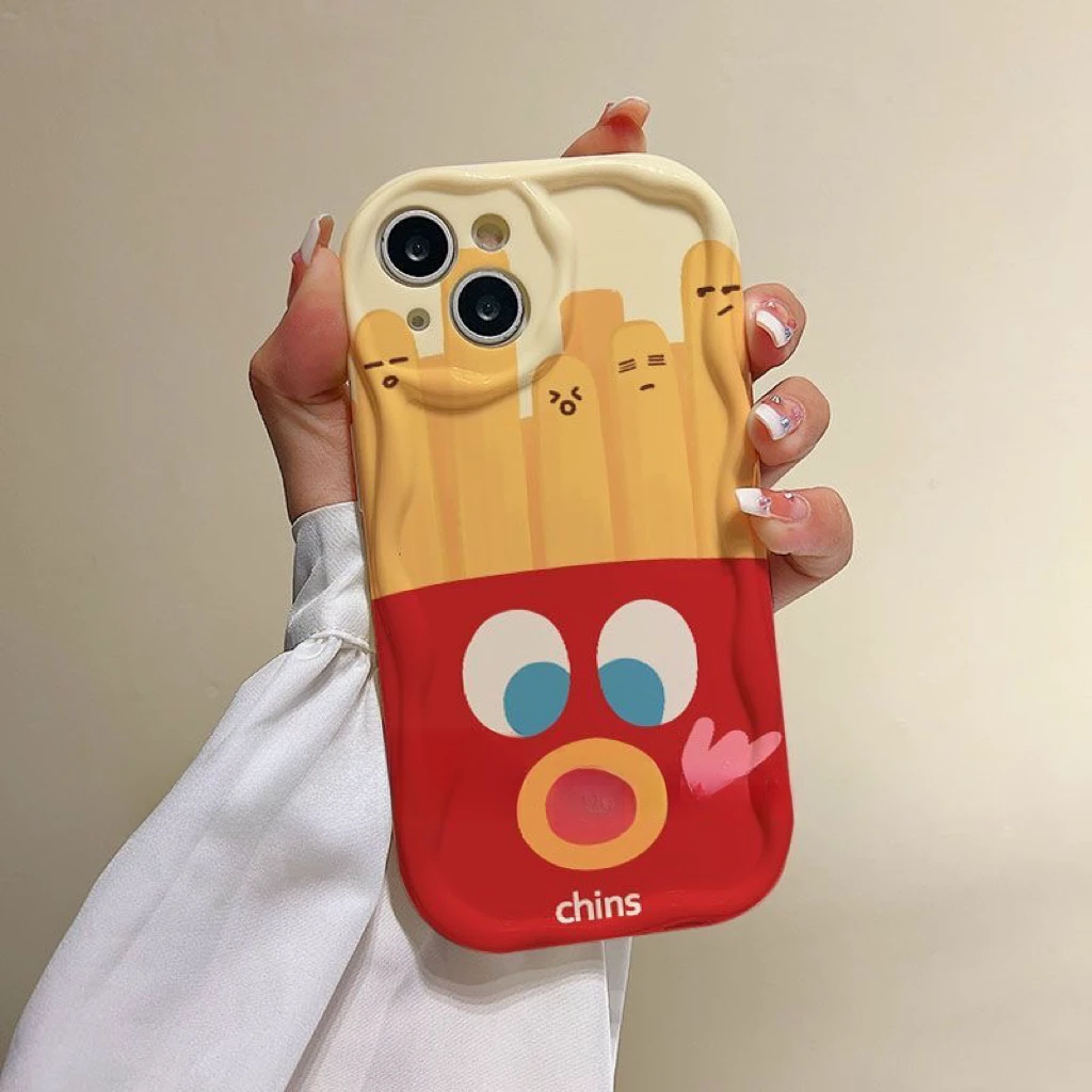 薯条表情适用苹果15promax手机壳14/13软12华为/小米/vivo/oppo女