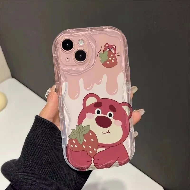 草莓熊适用苹果15promax手机壳14/13软12华为/小米/vivo/oppo女