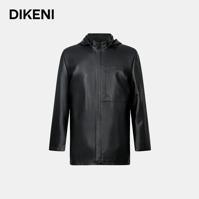 【内有乾坤】迪柯尼24秋冬男士时尚保暖羽绒内里皮衣夹克14552T805