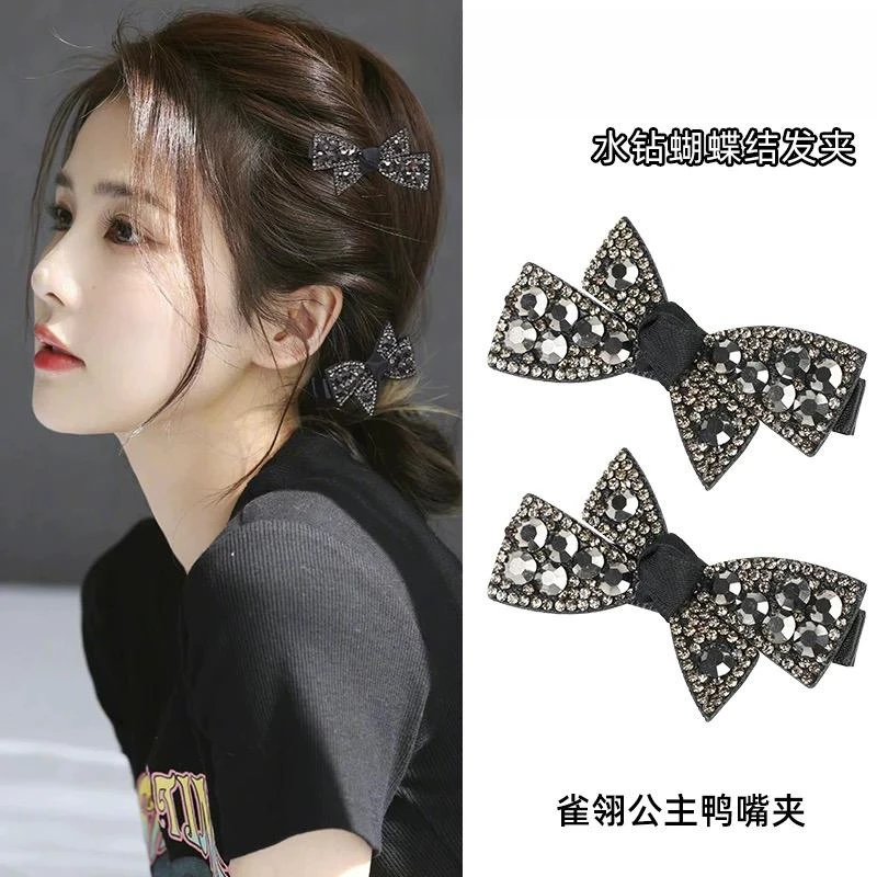 韩国复古水钻bb夹女生气质刘海夹碎发夹小香风侧边夹