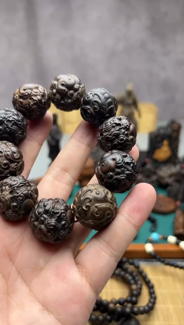 【闪购商品】贡木新款2.5cm怒目貔貅手串29.99