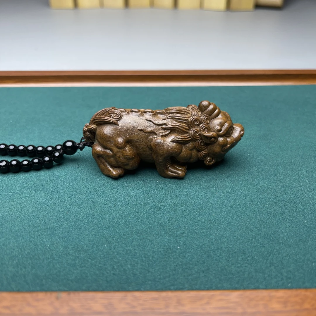 貔貅手把件）赠送手把绳手把件正区精工原木