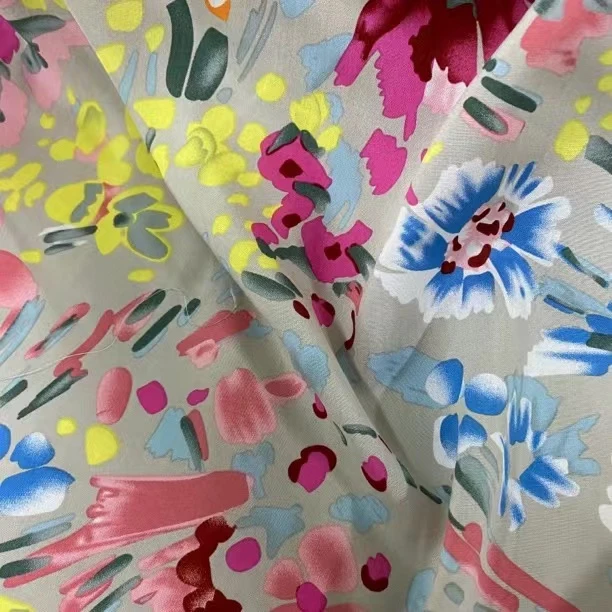 彩虹太阳花 重磅棉绸 春夏连衣裙旗袍裙面料