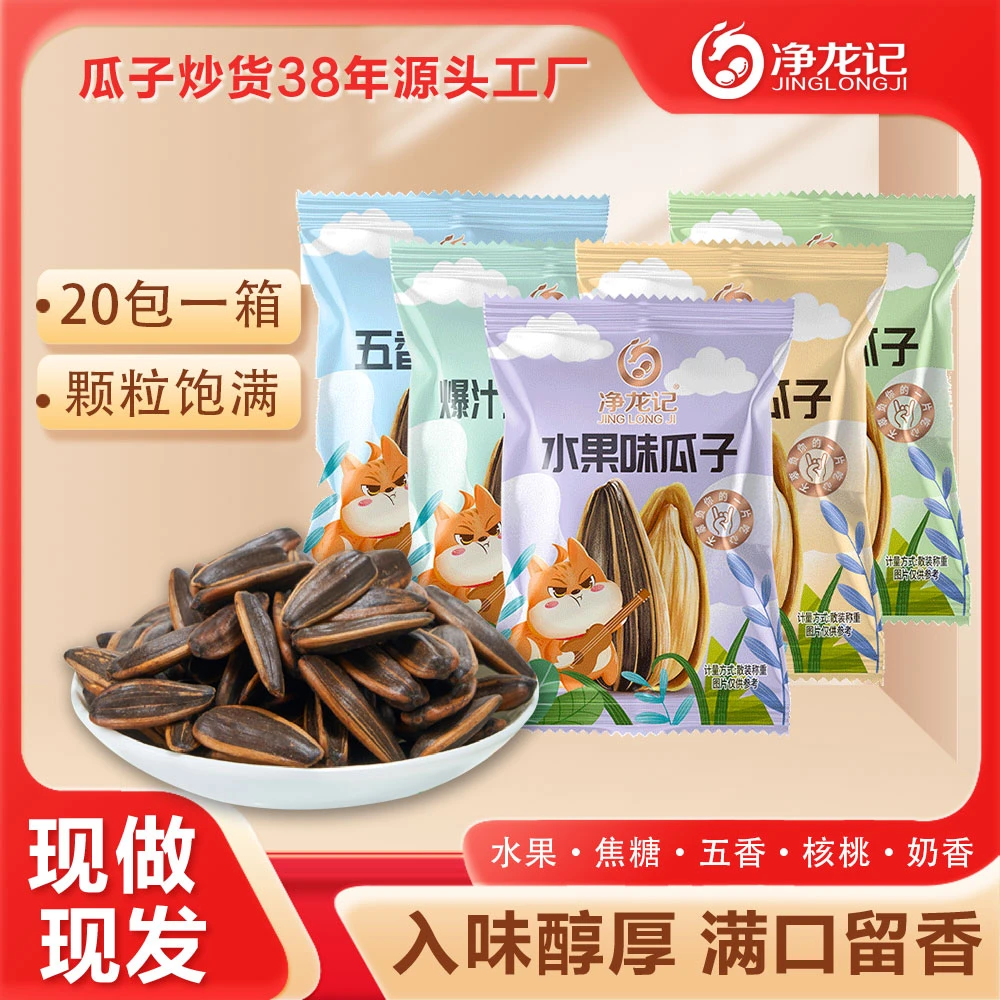 净龙记独立小包水果五香奶小零食小吃网红爆款葵花籽香味小袋