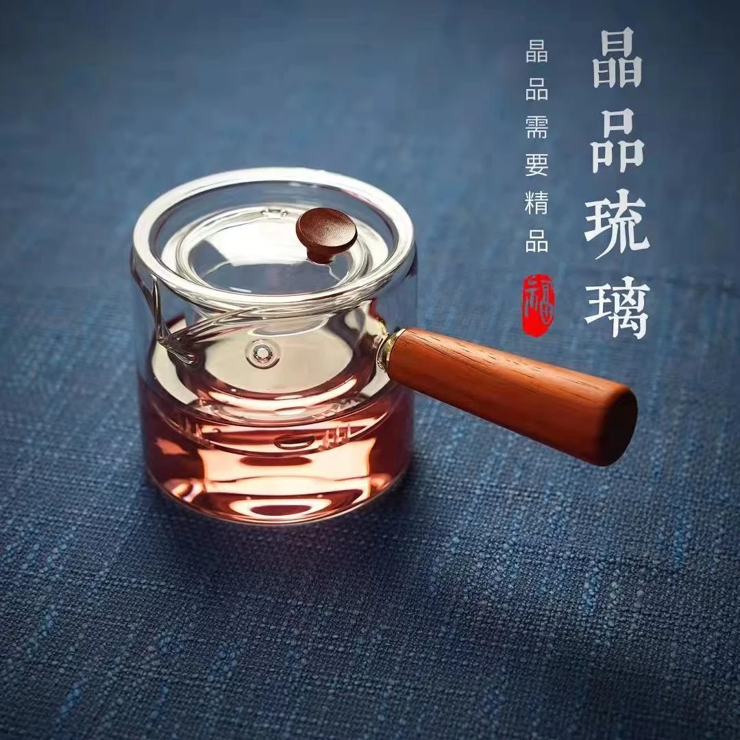 1（万亿亏米）侧把壶 高硼硅 500毫升 耐高温 煮茶壶泡茶壶