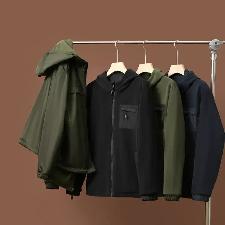 一衣两穿！两种风格！秋冬男士户外夹克外套1513
