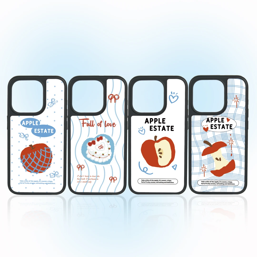 原创简约苹果系列插画适用于苹果15/14/13/12promax防摔手机壳ins