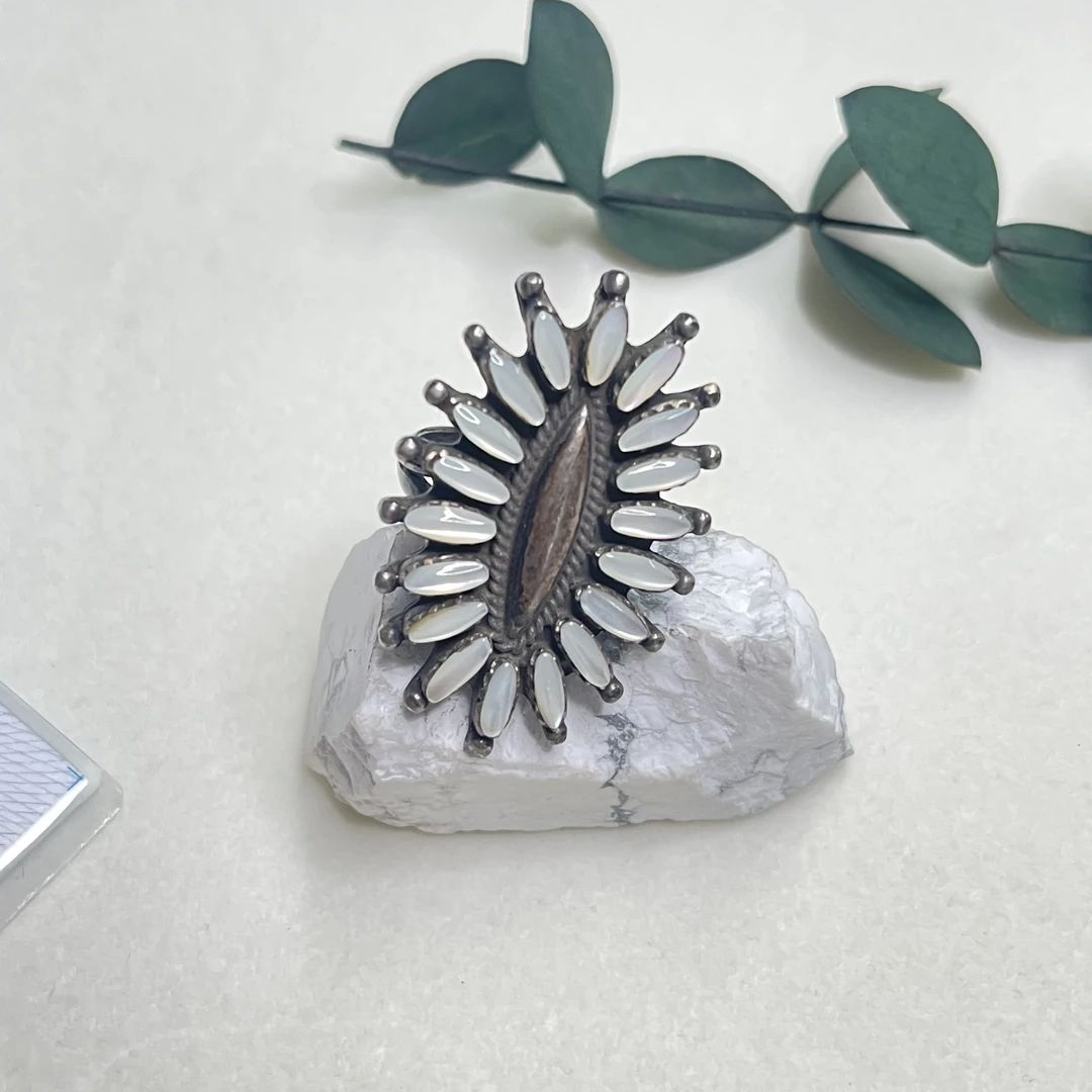 90新  【六六中古】孤品银925贝壳戒指aj3514港17欧56