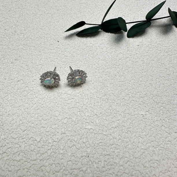 全新未使用  【六六中古】孤品复古S925欧泊耳钉AP6331