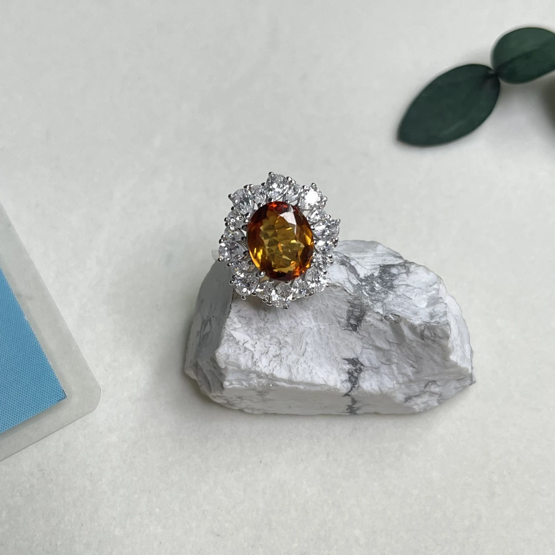 全新未使用  【六六中古】孤品s925水晶开口戒指aj3883