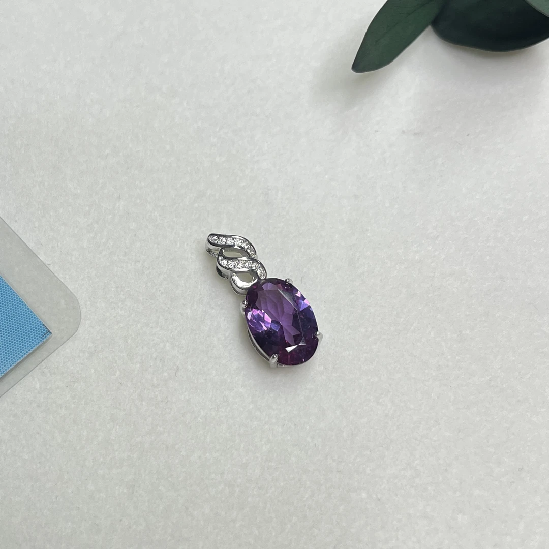 全新未使用 【六六中古】孤品s925合成蓝宝石吊坠aw9186