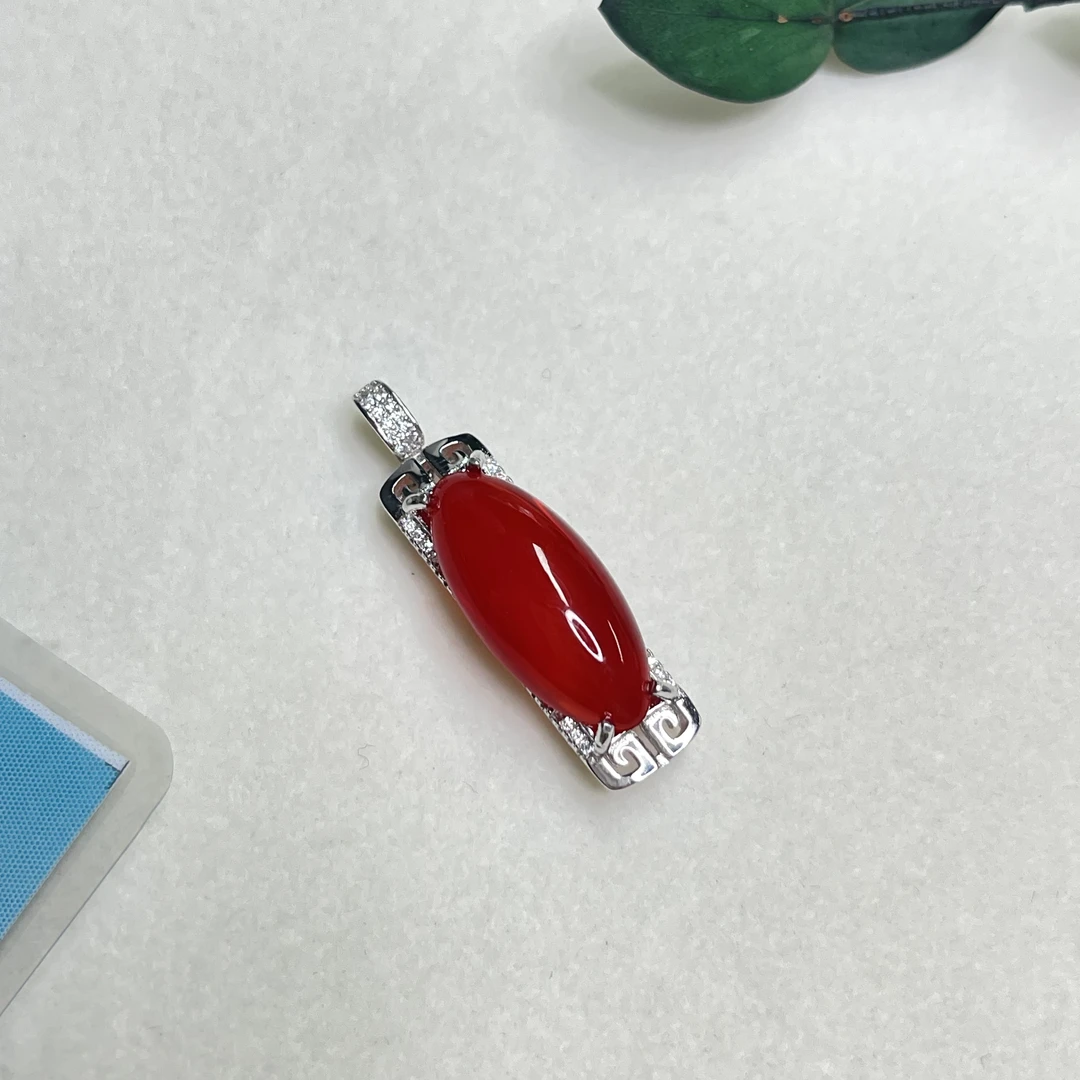 全新未使用  【六六中古】孤品s925玛瑙吊坠aw9277