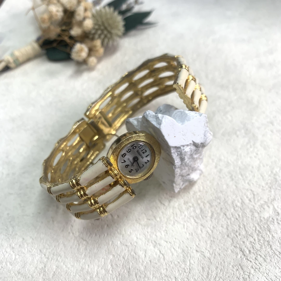 90新 【六六中古】孤品复古开口手镯表aa3952表盘19mm