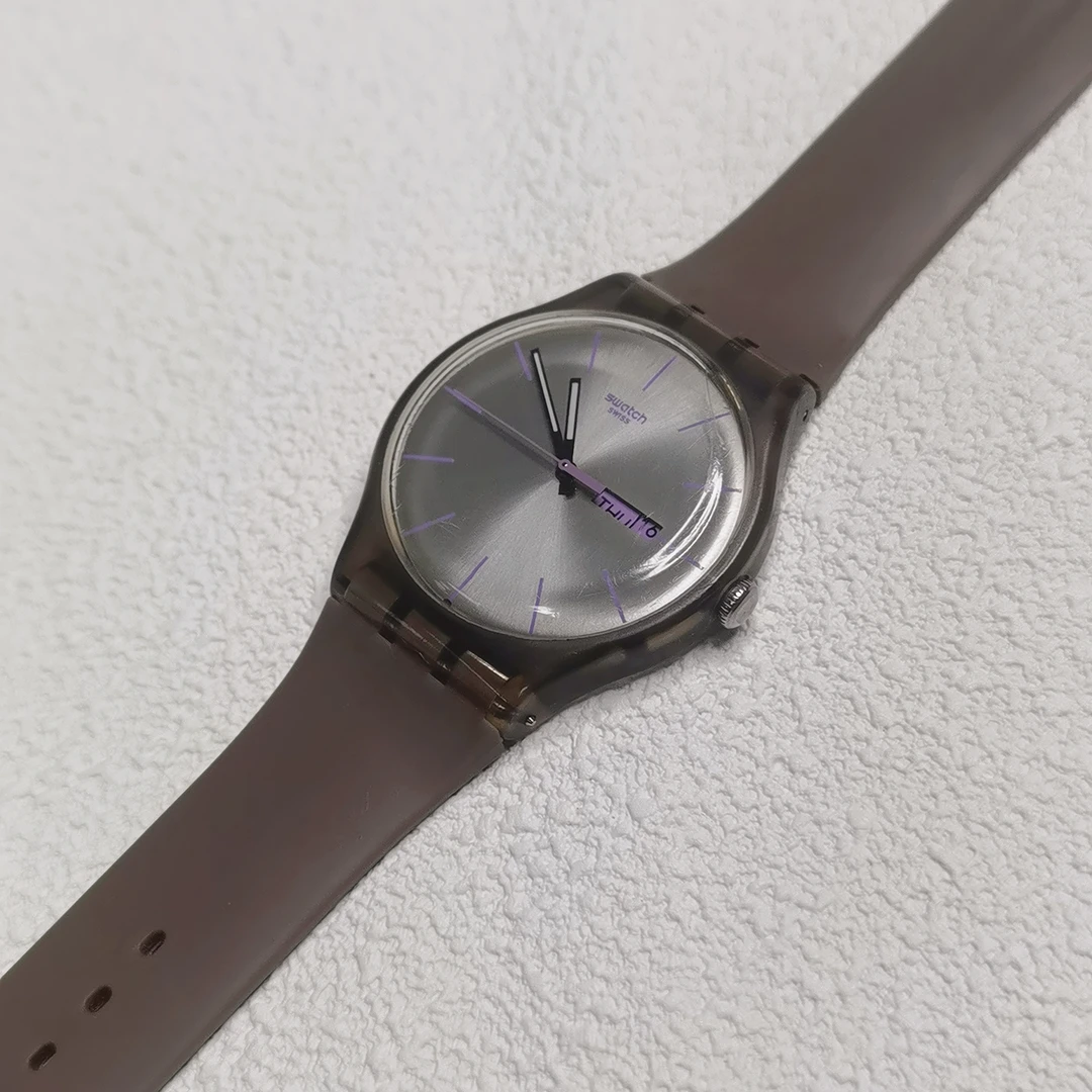 90新 斯沃琪 【六六中古】孤品复古手表aa4076表盘40mm手围20