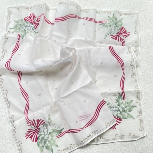 90新 DIOR/迪奥 【六六中古】孤品复古方巾cp1166尺寸47*47