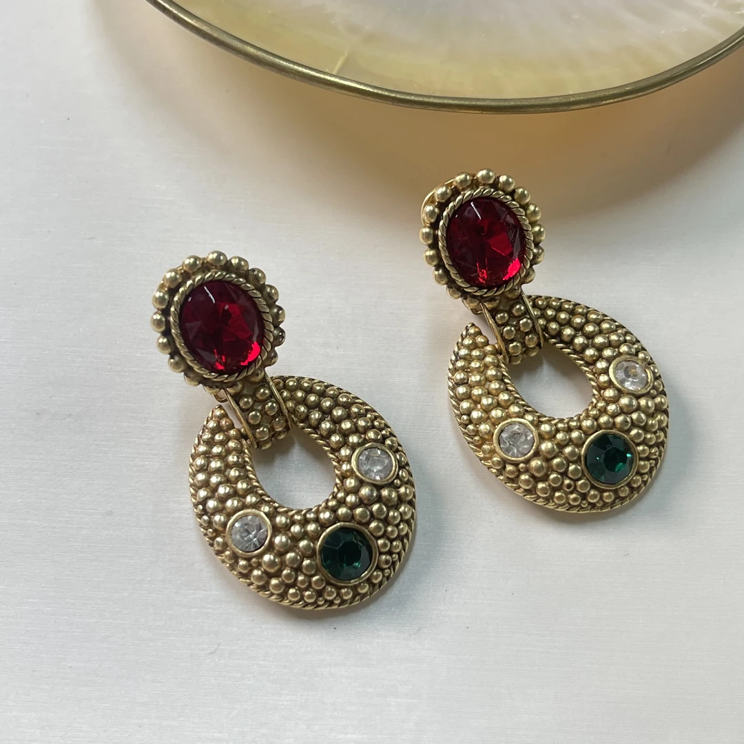 90新 Swarovski/施华洛世奇 【六六中古】孤品复古耳夹km7462