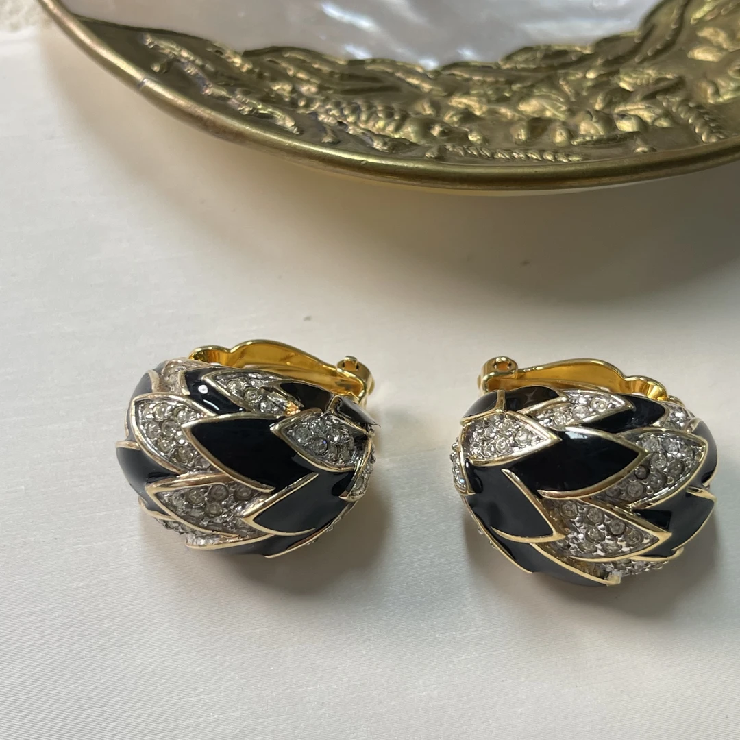 90新 Swarovski/施华洛世奇 【六六中古】孤品复古耳夹km6677