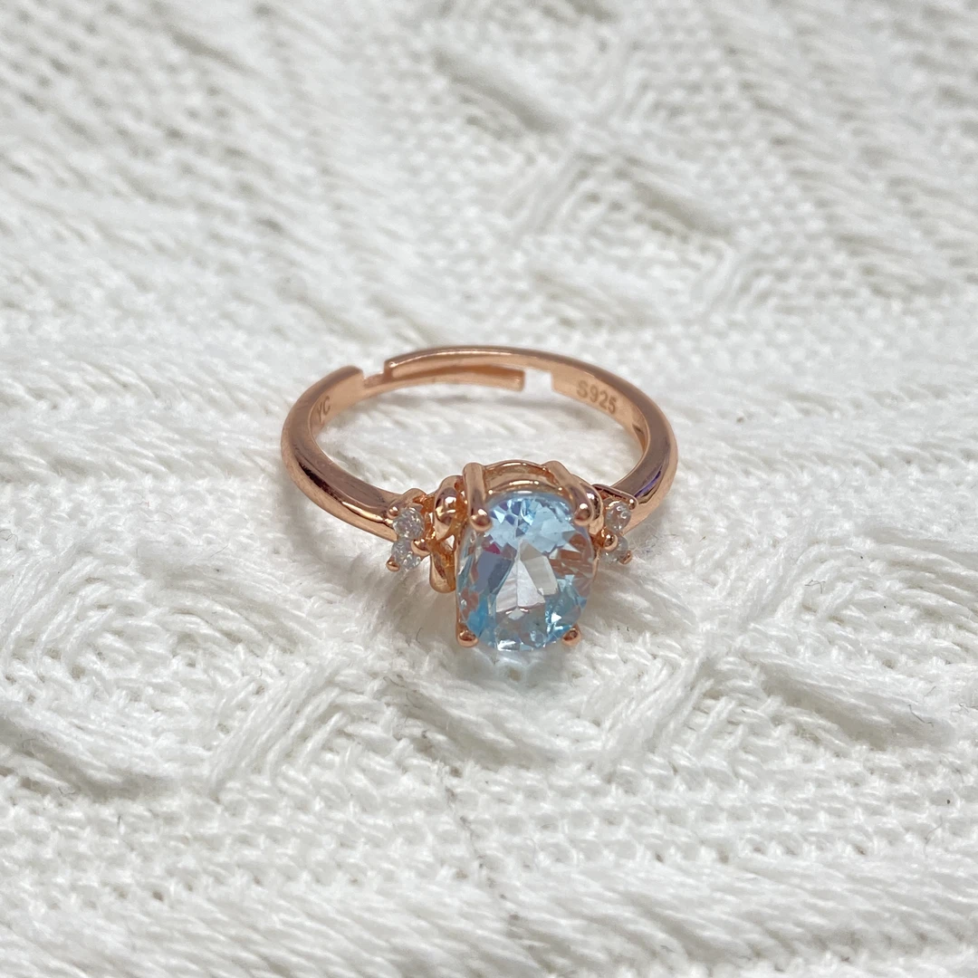 全新未使用  托帕石s925开口戒指bj315