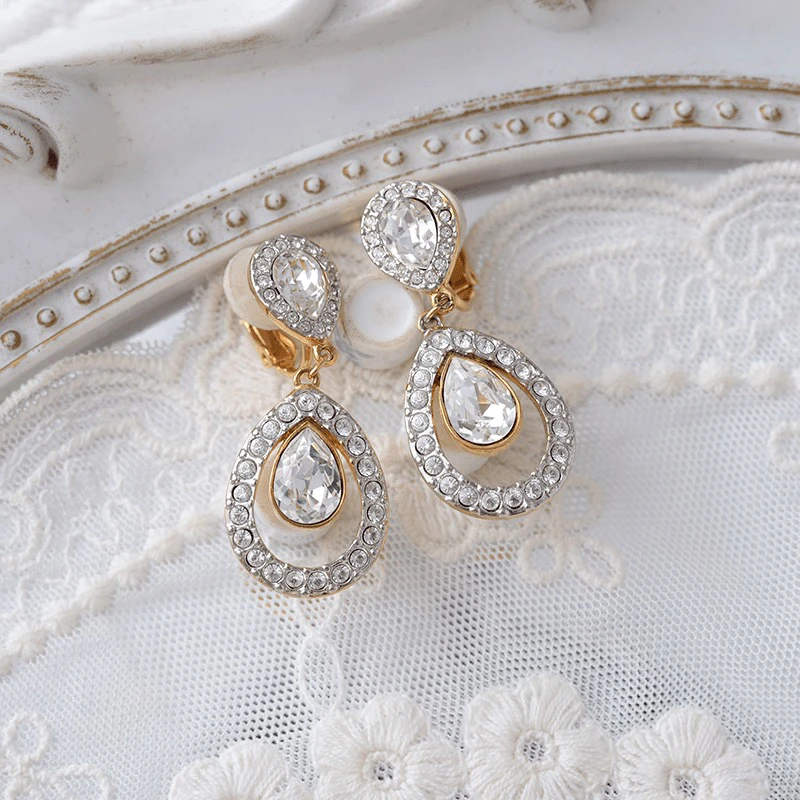 90新 Swarovski/施华洛世奇 【六六中古】孤品复古耳夹ca164