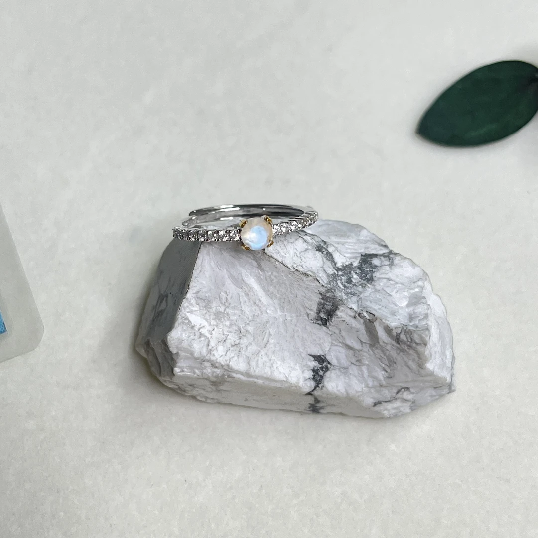 全新未使用  【六六中古】孤品s925欧泊开口戒指aj3877