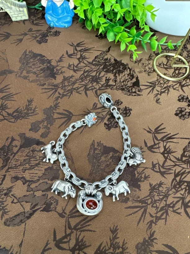 925银手链 小郑家纯银合家欢手链