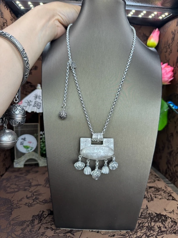 吊坠足银 小郑家纯银坠链