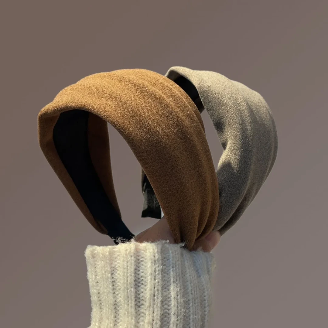 法式网红发箍宽边发卡复古发夹秋冬头饰百搭高级纯色洗脸发饰头箍