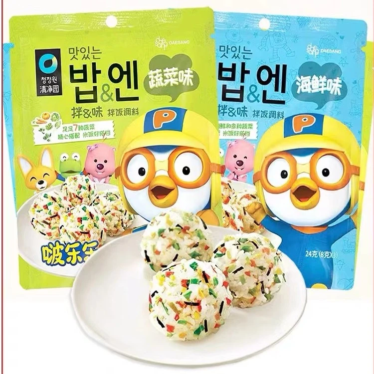 韩国进口清净园拌饭调料24g蔬菜海鲜味儿童饭团寿司海苔韩式拌饭