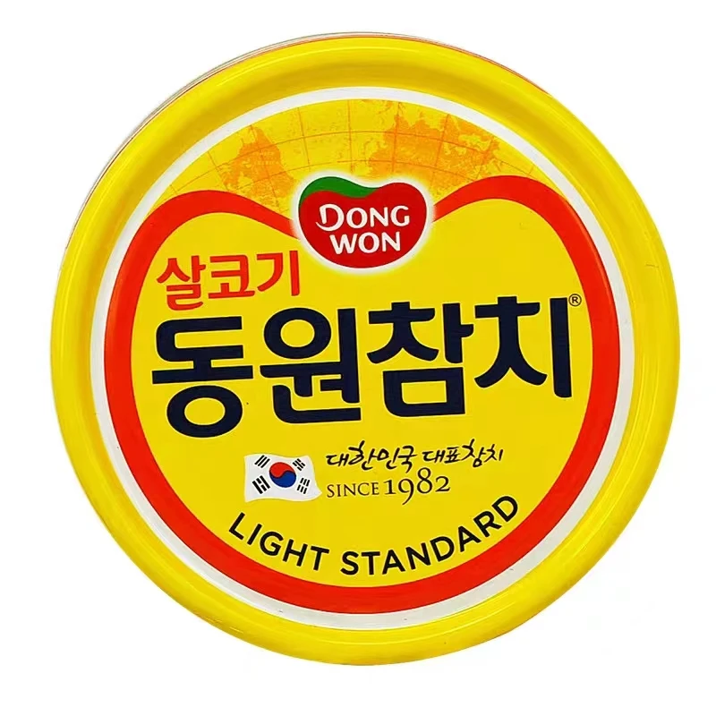韩国进口东远金枪鱼罐头即食吞拿鱼罐头100g健身优质碳水营养含量