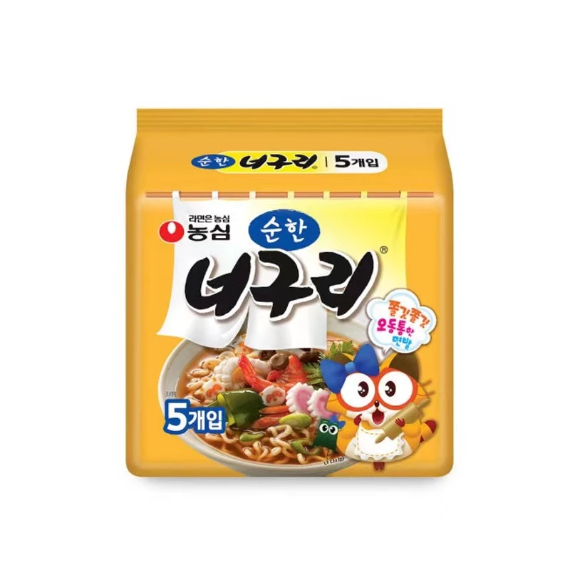 韩国进口农心乌冬面600g海鲜面小浣熊面方面原味脱水配料产品碳水