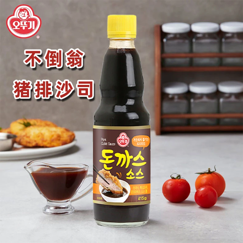 韩国原装进口不倒翁猪排沙司415g调味酱瓶装韩式烤肉蘸酱炸猪排酱