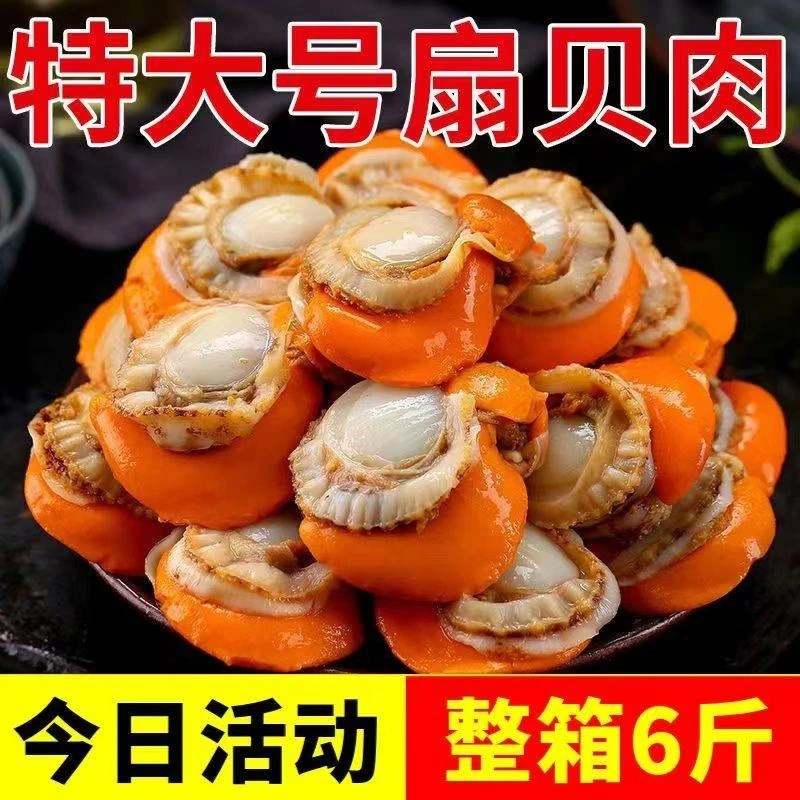 【顺丰包邮】大号扇贝肉新鲜冷冻扇贝贝类海鲜瑶柱海鲜水产批发