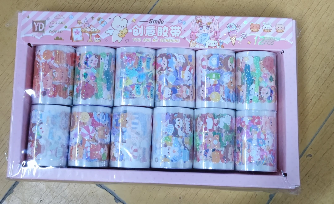 镭射创意胶带1盒12个